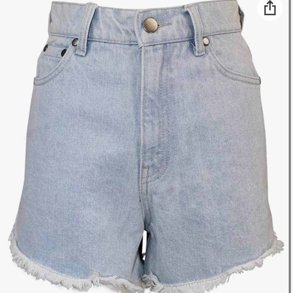 Zulu & Zephry Salty mom jean denim shorts